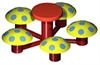 Image of 5 mushroom seats with table